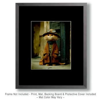Missed the Last Train - Hobo, Vagabond & Wanderer Cat Series Art Print - 8"x10" Artwork