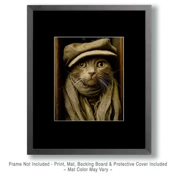 South Philly Mike - Hobo, Vagabond & Wanderer Cat Series Art Print - 8"x10" Artwork
