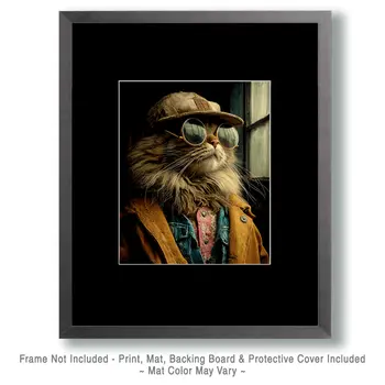Maine Man - Hobo, Vagabond & Wanderer Cat Series Art Print - 8"x10" Artwork