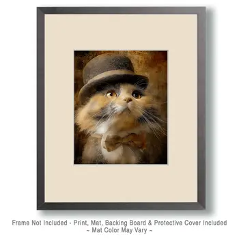Eugene - Cats in Hats - Art Print - 8"x10" Artwork