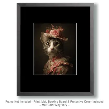 Fran - Cats in Hats - Art Print - 8"x10" Artwork