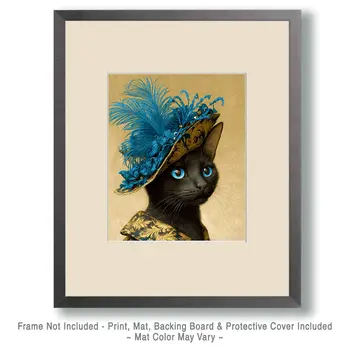 Miss Bella - Cats in Hats - Art Print - 8"x10" Artwork