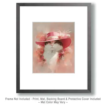 Southern Belle - Cats in Hats - Art Print - 8"x10" Artwork