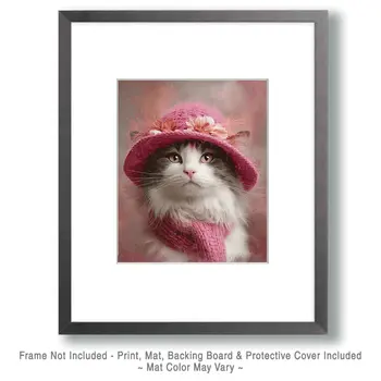 Annabelle - Cats in Hats - Art Print - 8"x10" Artwork