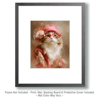 Sarah - Cats in Hats - Art Print - 8"x10" Artwork