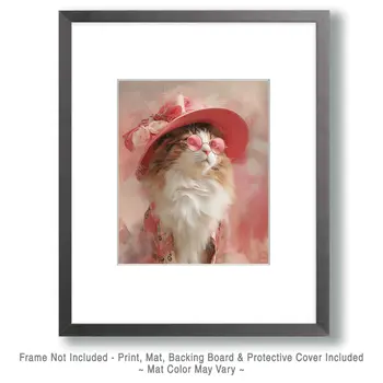 Justina - Cats in Hats - Art Print - 8"x10" Artwork