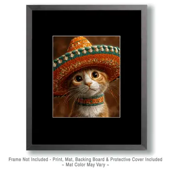 Felix - Cats in Hats - Art Print - 8"x10" Artwork