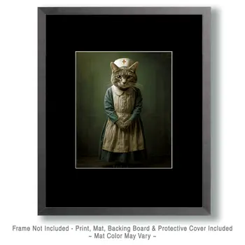 Nurse Betty - Cats in Hats - Art Print - 8"x10" Artwork