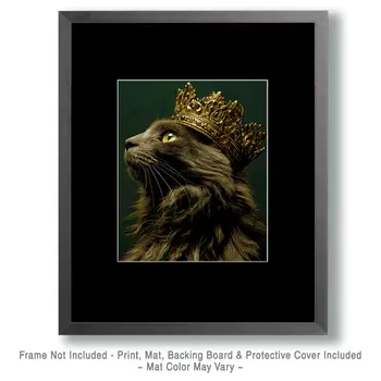 His Royal Highness - Cats in Hats - Art Print - 8"x10" Artwork