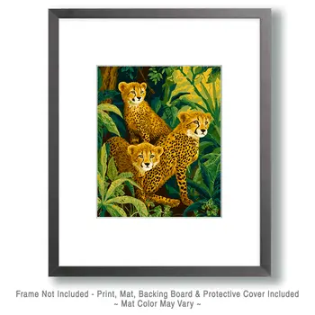 Cheetah Cubs Big Cats Art Print - 8"x10" Artwork