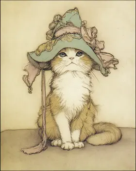 Felicity - Cats in Hats - Art Print - 8"x10" Artwork