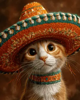Felix - Cats in Hats - Art Print - 8"x10" Artwork