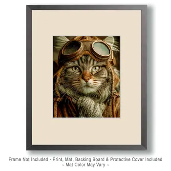 Ace - Cats in Hats - Art Print - 8"x10" Artwork