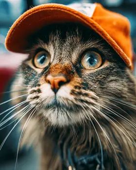Butch - Cats in Hats - Art Print - 8"x10" Artwork