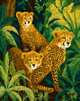 Cheetah Cubs Big Cats Art Print - 8"x10" Artwork
