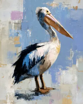 Lone Pelican - Wholesale Coastal Art Print - 8"x10" Artwork