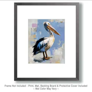 Lone Pelican - Wholesale Coastal Art Print - 8"x10" Artwork