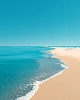 Minimalist Ocean Beach View - Wholesale Coastal Art Print - 8"x10" Artwork