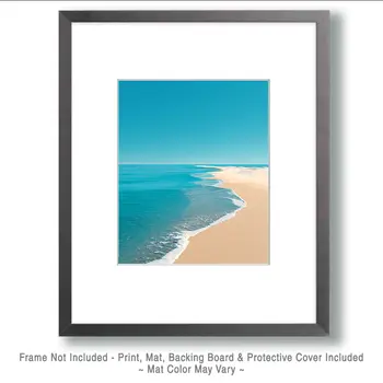 Minimalist Ocean Beach View - Wholesale Coastal Art Print - 8"x10" Artwork