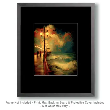 Long Walk on the Dock - Wholesale Coastal Art Print - 8"x10" Artwork