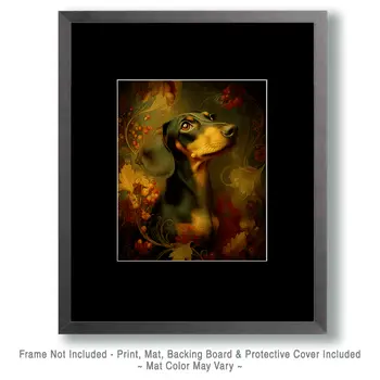 Dachshund Nouveau Pet Dog Art Print - 8"x10" Artwork