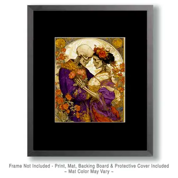 Skeletons Love Día de Muertos Art Print - 8"x10" Artwork