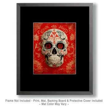 Caladera Skull Día de Muertos Art Print - 8"x10" Artwork