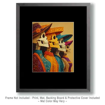 Cuatro Caballeros Día de Muertos Art Print - 8"x10" Artwork