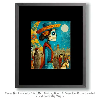 Evening Parade Folk Art Día de Muertos Art Print - 8"x10" Artwork