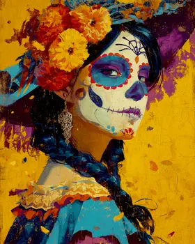 Senorita Beauchamp Día de Muertos Art Print - 8"x10" Artwork