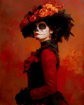 Senorita Diedre Día de Muertos Art Print - 8"x10" Artwork