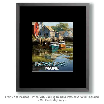 Down East Maine Boats at Low Tide - Wholesale Maine Art Print - 8"x10" Artwork (Copy)