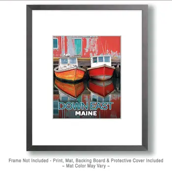 Down East Maine Boats - Wholesale Maine Art Print - 8"x10" Artwork