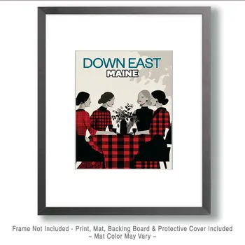 Down East Maine Plaid Attire - Wholesale Maine Art Print - 8"x10" Artwork