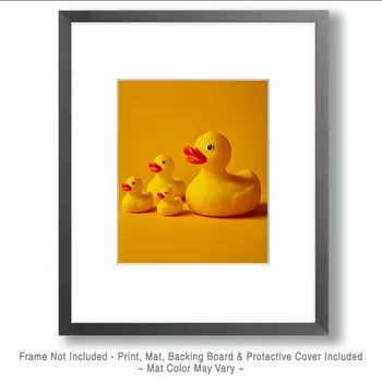 Rubber Ducky Family - Waterfowl Art Print - 8"x10" Artwork