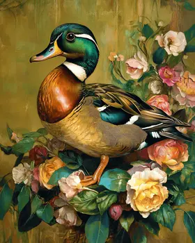 Classic Duck Painting - Waterfowl Art Print - 8"x10" Artwork
