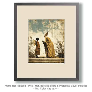 Wizard and Fairy Converse - Fairies Art Print - 8"x10" Artwork