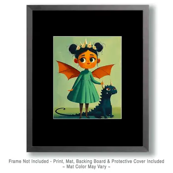 Fairy embarrassed After Dragon Ate a Pixie - Fairies Art Print - 8"x10" Artwork