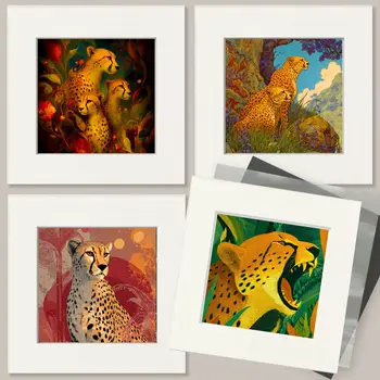 Cheetah Cubs Big Cats Art Print - 8"x10" Artwork
