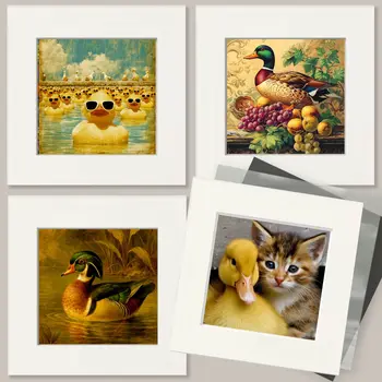 Cool Rubber Ducks with Sunglasses - Waterfowl Art Print - 8"x10" Artwork