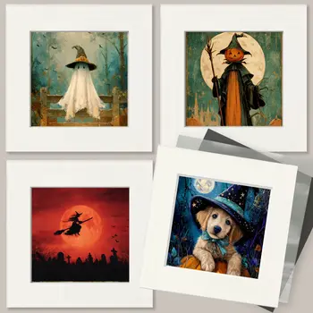 Happy Witches Halloween Sign Halloween Art Print - 8"x10" Artwork for 11"x14" Frame