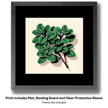 Rosemary Sprig 8”x8” Herbs and Spices, Culinary Art Print Collection