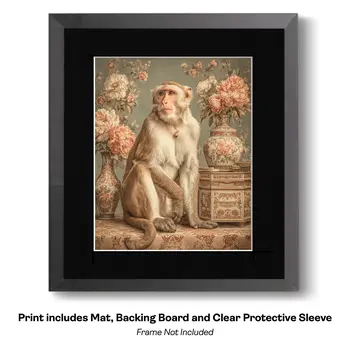 Siamese Cat and China Still Life art print: Too Much is Never Enough