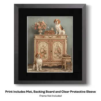 Siamese Cat and China Still Life art print: Too Much is Never Enough
