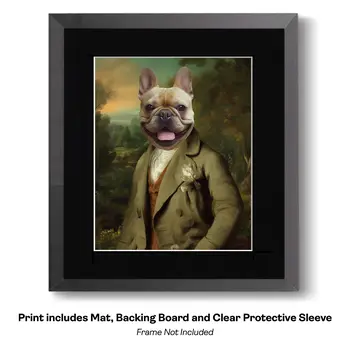 Miss Charlotte, the Cavelier King Charles Spaniel - Animals in Historic Clothing Art Print, 8"x10" Artwork
