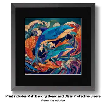 Art Nouveau Laguna Art Print - Art Nouveau Style 8"x10" Artwork