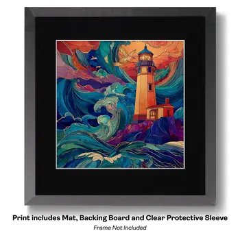 Art Nouveau Laguna Art Print - Art Nouveau Style 8"x10" Artwork