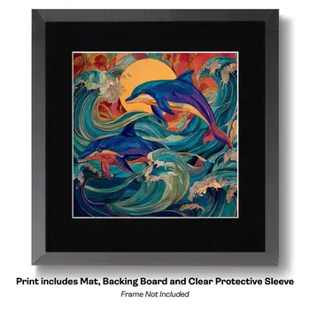 Art Nouveau Laguna Art Print - Art Nouveau Style 8"x10" Artwork