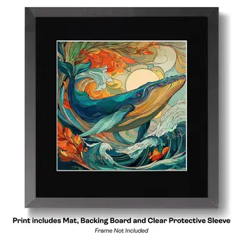 Art Nouveau Laguna Art Print - Art Nouveau Style 8"x10" Artwork