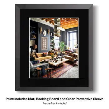 Maximalist Townhouse Living Room Art Print: Too Much is Never Enough
